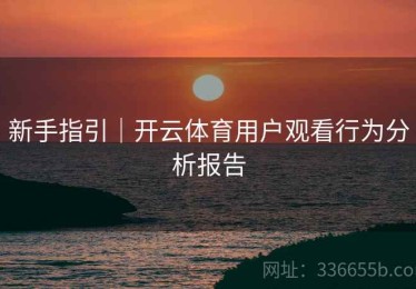 新手指引｜开云体育用户观看行为分析报告