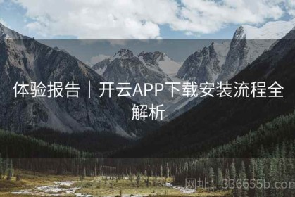 体验报告｜开云APP下载安装流程全解析