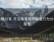 策略分享-开云体育用户观看行为分析报告