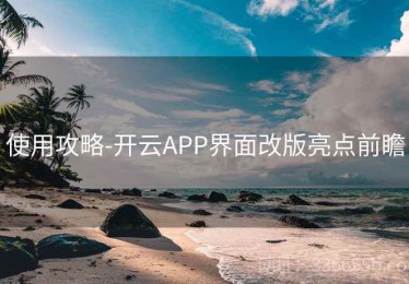 使用攻略-开云APP界面改版亮点前瞻