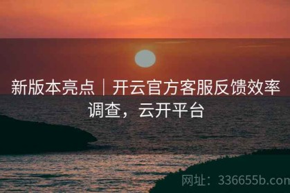 新版本亮点｜开云官方客服反馈效率调查，云开平台