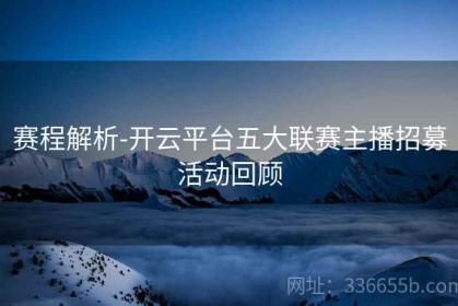赛程解析-开云平台五大联赛主播招募活动回顾
