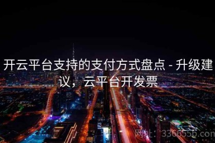 开云平台支持的支付方式盘点 - 升级建议，云平台开发票
