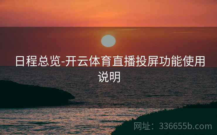 日程总览-开云体育直播投屏功能使用说明