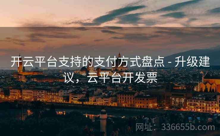 开云平台支持的支付方式盘点 - 升级建议，云平台开发票