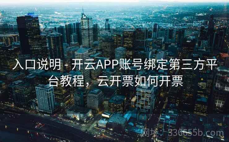 入口说明 - 开云APP账号绑定第三方平台教程，云开票如何开票